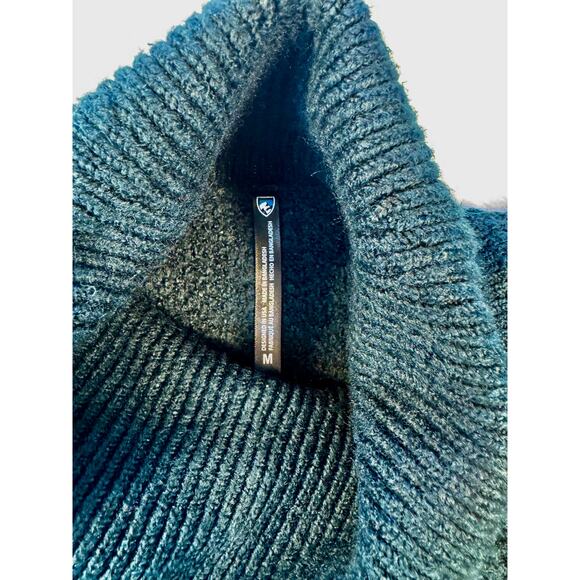 Kuhl Womens Sienna Teal Green Cowl Turtleneck Sweater Medium - Picture 4 of 8